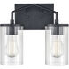 Beverlly 2 Light 13 inch Matte Black Bathroom Vanity Light Wall Light